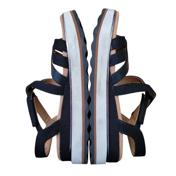 Vionic 8 Black Strappy Platform Sandals KELLYN Open Toe Summer - Picture 6 of 11